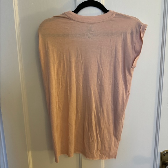 "Pink ""Detroitish"" T-shirt with Rolled Sleeves" - Picture 2 of 2